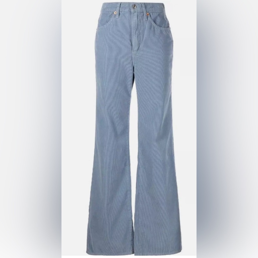 Re/Done 70s Ultra High Rise Wide Leg Corduroy Trousers
